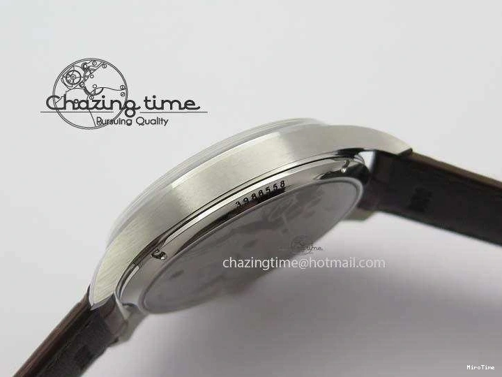 MIROTIME 0507 Sustainable Portuguese IW5444 SS White Dial RG Numbers On Brown Leather Strap A 7256